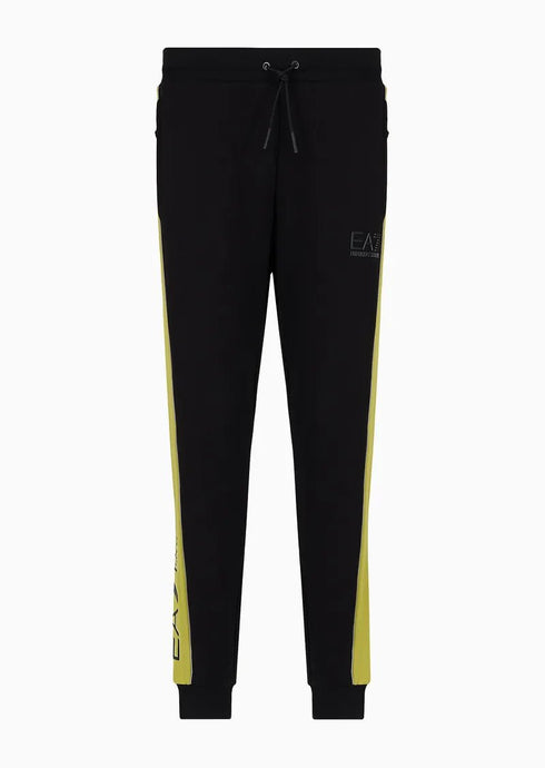 Pantalone Uomo con fascia laterale Nero giallo EA7 Emporio Armani- Francavilla Moda